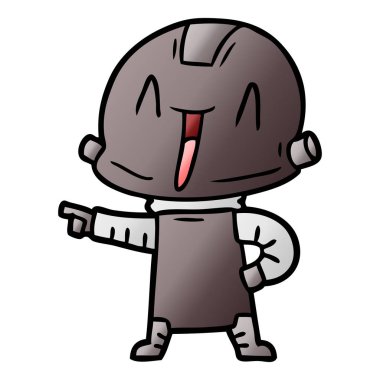 Çizgi film robotunun vektör çizimi