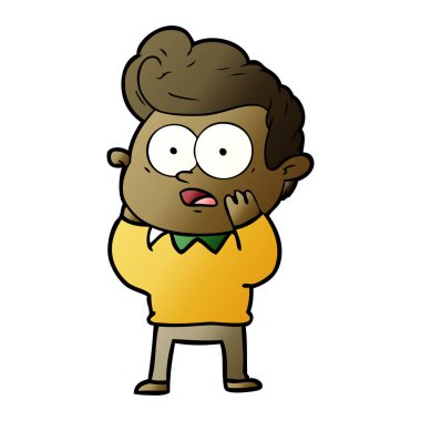 vektör çizim karikatür bakan adam