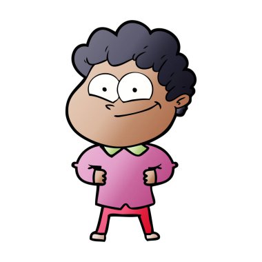 vektör çizim karikatür mutlu adam