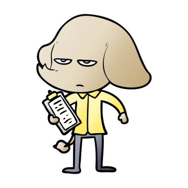 vektör çizim rahatsız çizgi fil