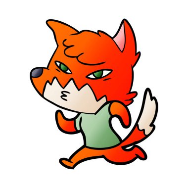 Akıllı karikatür fox vektör çizim