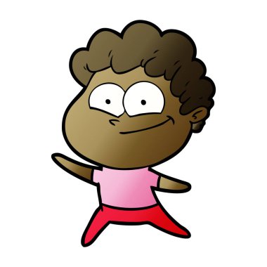 vektör çizim karikatür mutlu adam