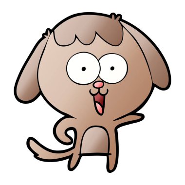 Çizgi film köpeğinin vektör çizimi