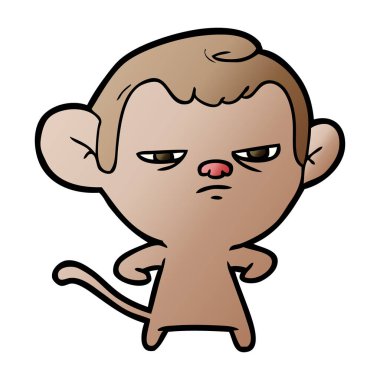 Çizgi film maymununun vektör çizimi