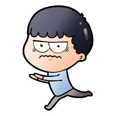 vektör çizim karikatür dostum rahatsız