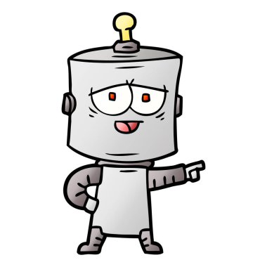 Çizgi film robotunun vektör çizimi