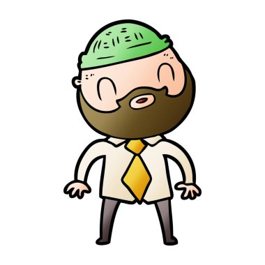 vektör çizim karikatür sakallı adam