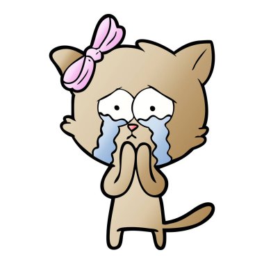 Çizgi film kedisinin vektör çizimi