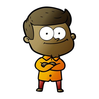 vektör çizim karikatür mutlu adam