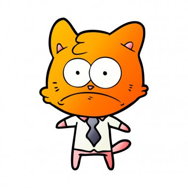 çizgi film gergin iş kedi