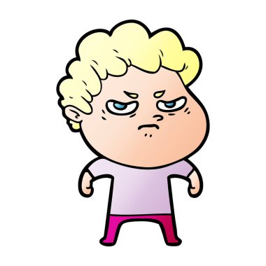 vektör çizim karikatür kızgın adam