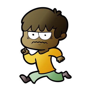 rahatsız çizgi film çocuk vektör çizim