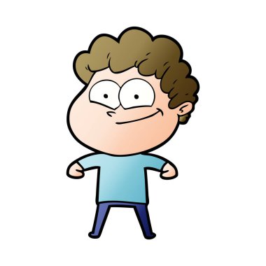 vektör çizim karikatür mutlu adam