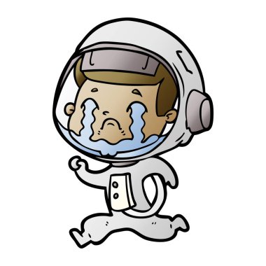 Çizgi film astronotunun vektör çizimi