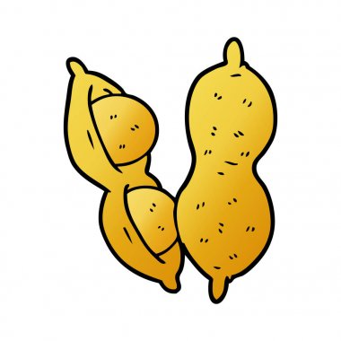 vektör çizim karikatür fıstık