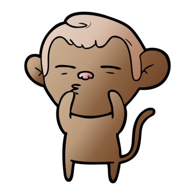 Çizgi film maymununun vektör çizimi