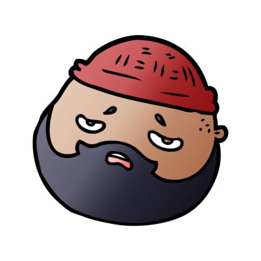 çizgi film sakallı erkek yüz