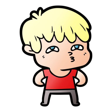 vektör çizim karikatür meraklı adam