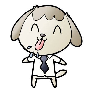 Çizgi film köpeğinin vektör çizimi