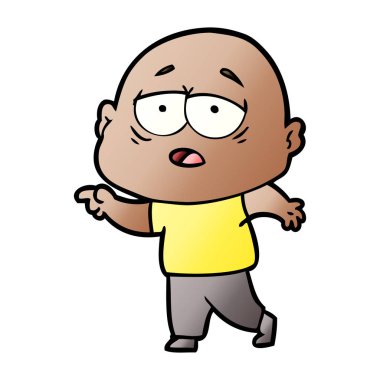 yorgun kel adam çizgi film