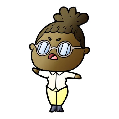 vektör çizim karikatür rahatsız kadın