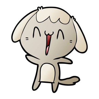 Çizgi film köpeğinin vektör çizimi