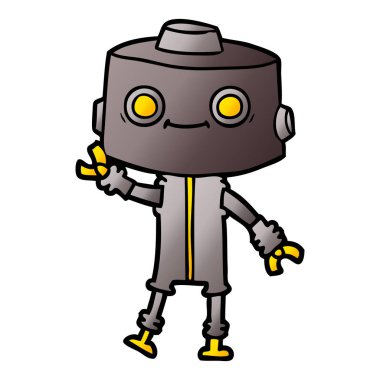 Çizgi film robotunun vektör çizimi