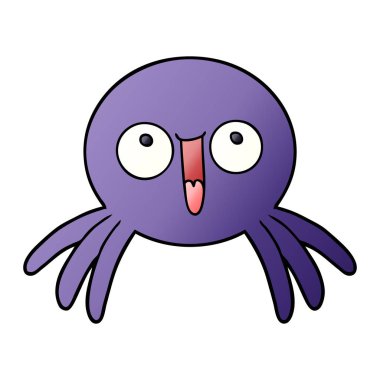 vektör çizim karikatür örümcek