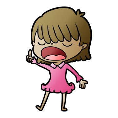 vektör çizim karikatür kadın söz