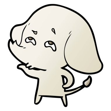 çizgi film fil hatırlamak vektör çizim