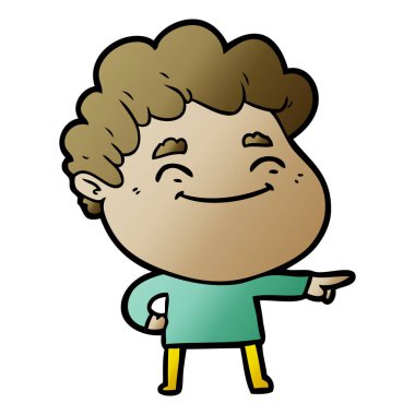 vektör çizim karikatür dostça adam