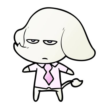 vektör çizim rahatsız çizgi fil