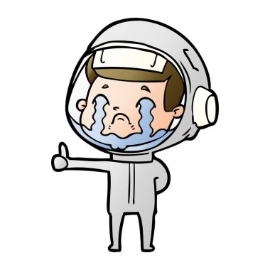 Çizgi film astronotunun vektör çizimi