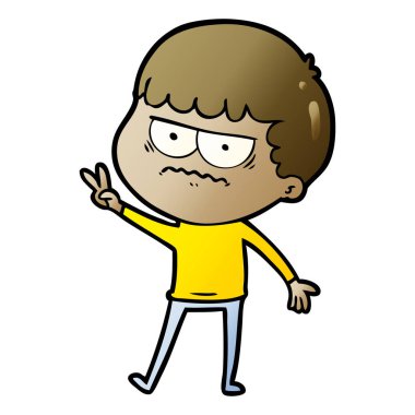 vektör çizim karikatür dostum rahatsız