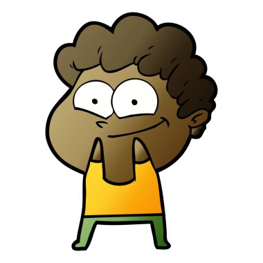 vektör çizim karikatür mutlu adam