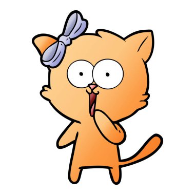 Çizgi film kedisinin vektör çizimi