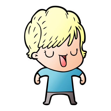 vektör çizim karikatür kadın söz