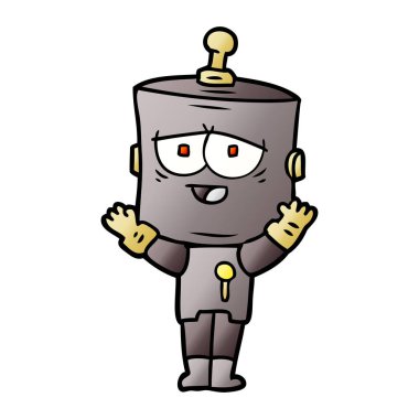 Çizgi film robotunun vektör çizimi