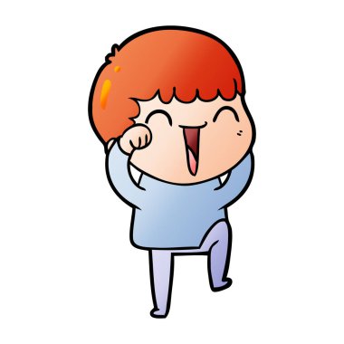 vektör çizim karikatür mutlu adam