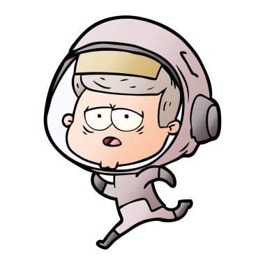 Çizgi film astronotunun vektör çizimi