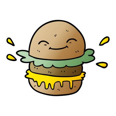 Vektör çizim karikatür burger