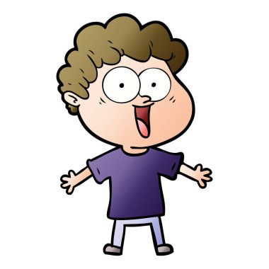 vektör çizim karikatür mutlu adam