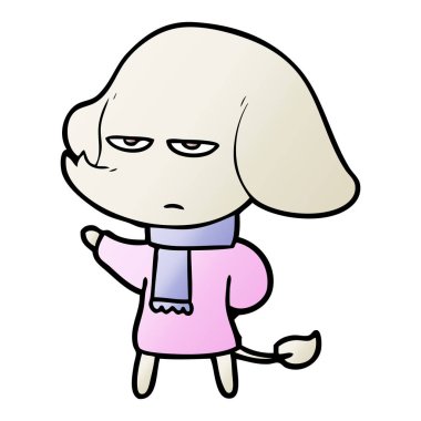 vektör çizim rahatsız çizgi fil