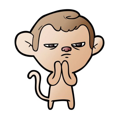 Çizgi film maymununun vektör çizimi