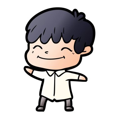 vektör çizim karikatür mutlu çocuk