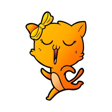 Çizgi film kedisinin vektör çizimi