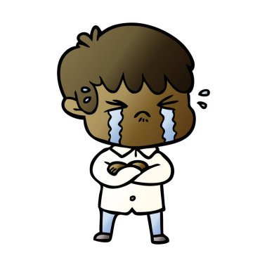 Çizgi film çocuğunun vektör çizimi