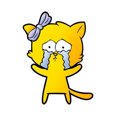 Çizgi film kedisinin vektör çizimi