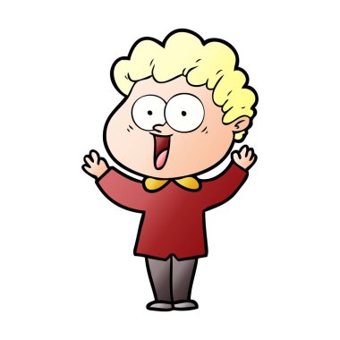 vektör çizim karikatür mutlu adam