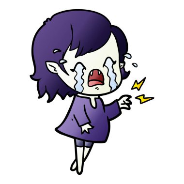 ağlayan vampir kız çizgi film